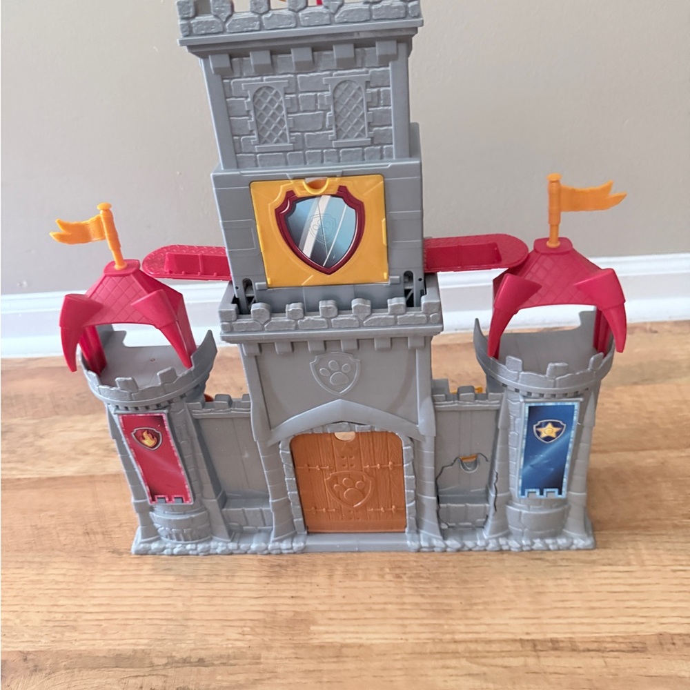 Paw Patrol Grey and Red Castle Playset with Yellow Flags